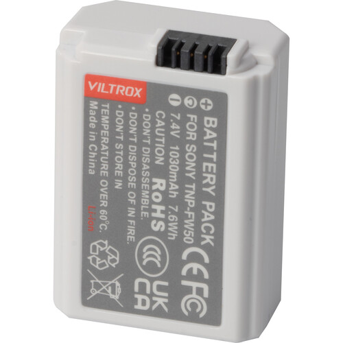 Viltrox Weeylite NP-FW50 — 7,4 В аккумулятор с USB-C для камер Sony